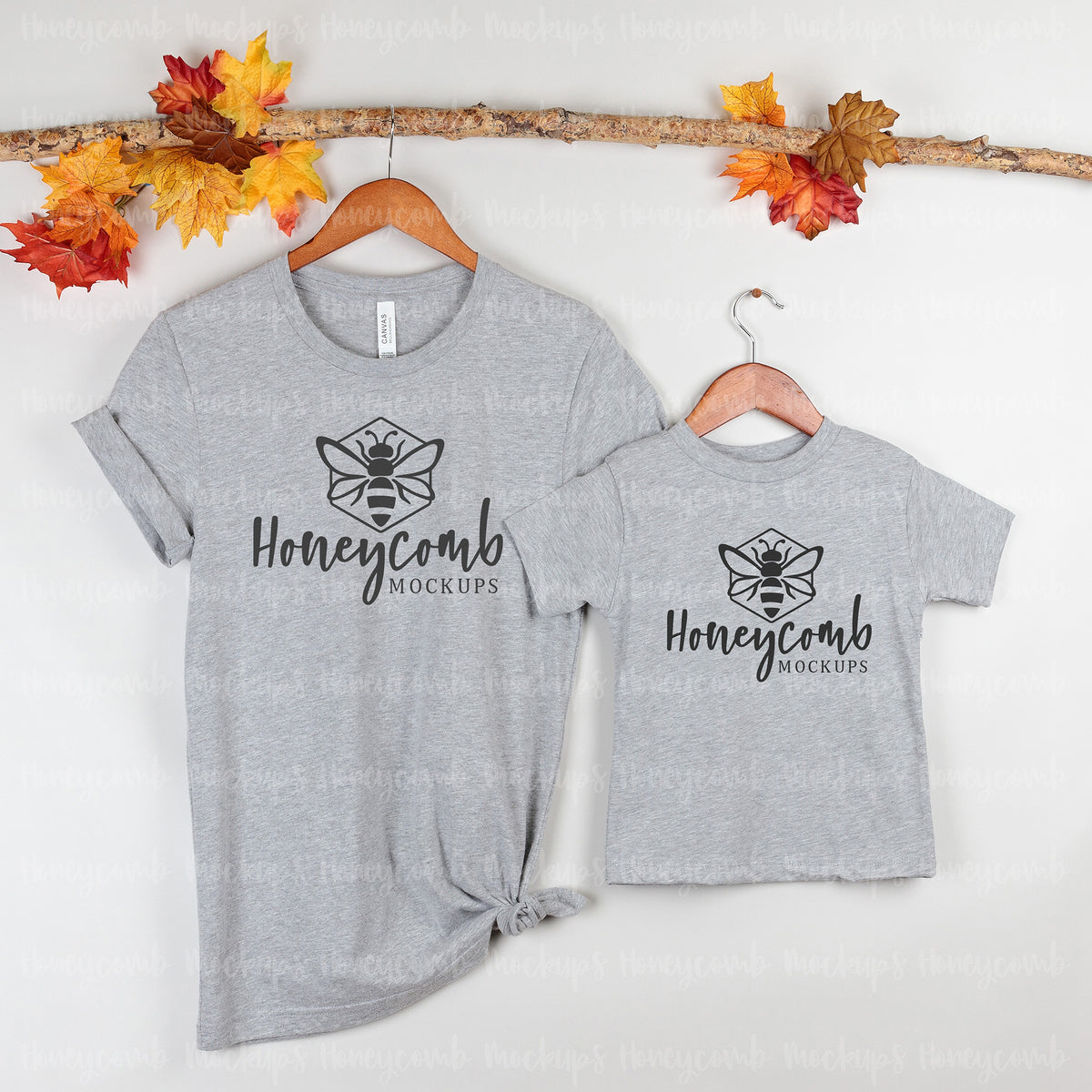 Bella Canvas 3001T and 3001 | Athletic Heather | Fall | Mommy and Me | SKU1831