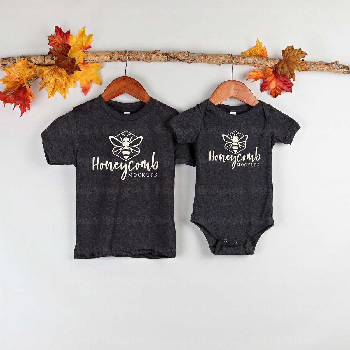 Bella Canvas 100B and 3001T | Dark Grey Heather | Fall | Siblings | SKU1808