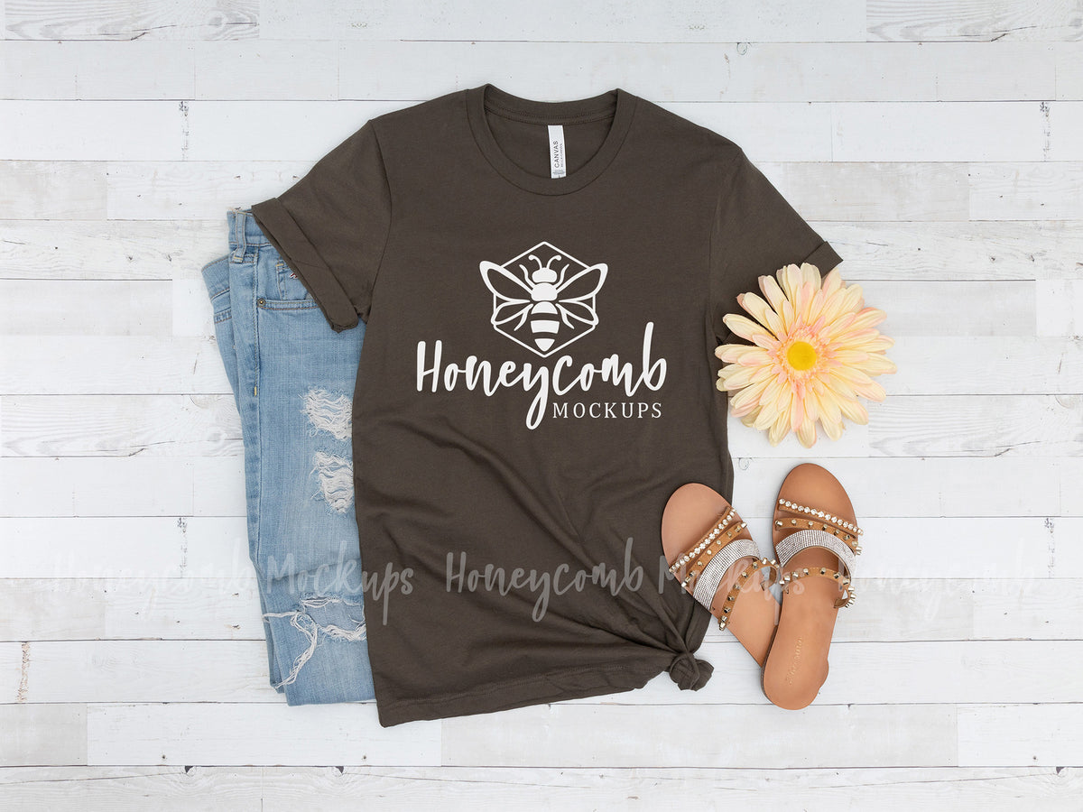 Bella Canvas 3001 T-Shirt | Army | SKU1544