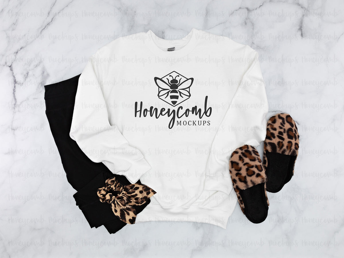 Gildan 18000 Sweatshirt | White | Comfy and Cozy Bundle | SKU1618