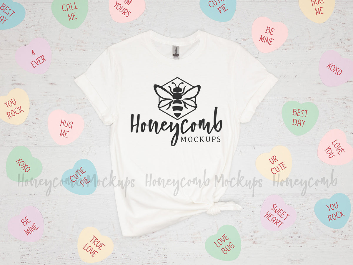 Gildan 64000 T-Shirt | White | Valentines Day | SKU1444