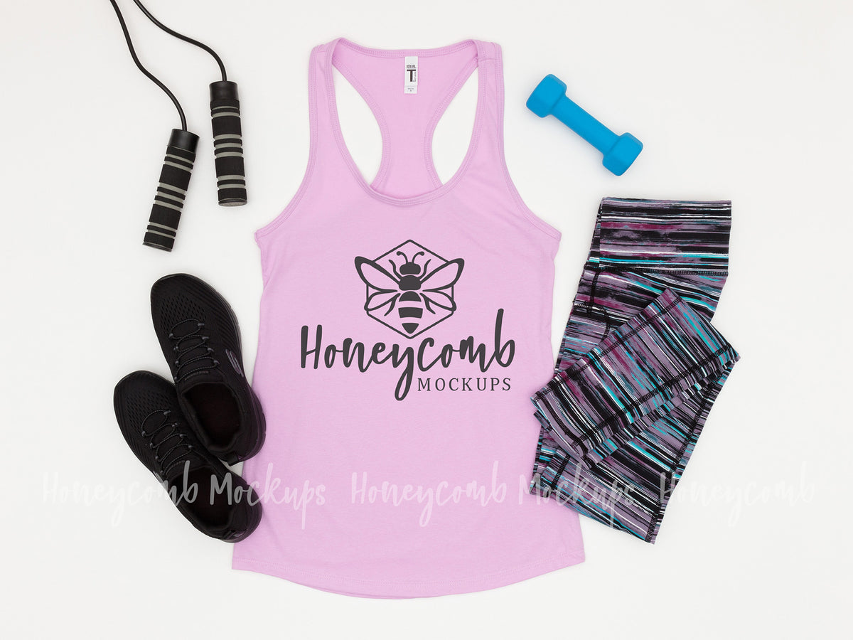 Next Level 1533 Womens Ideal Racerback Tank | Lilac | Workout | SKU1196