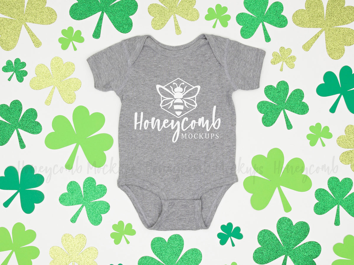Rabbit Skins 4400 Bodysuit | Heather | St Patricks Day | SKU2124