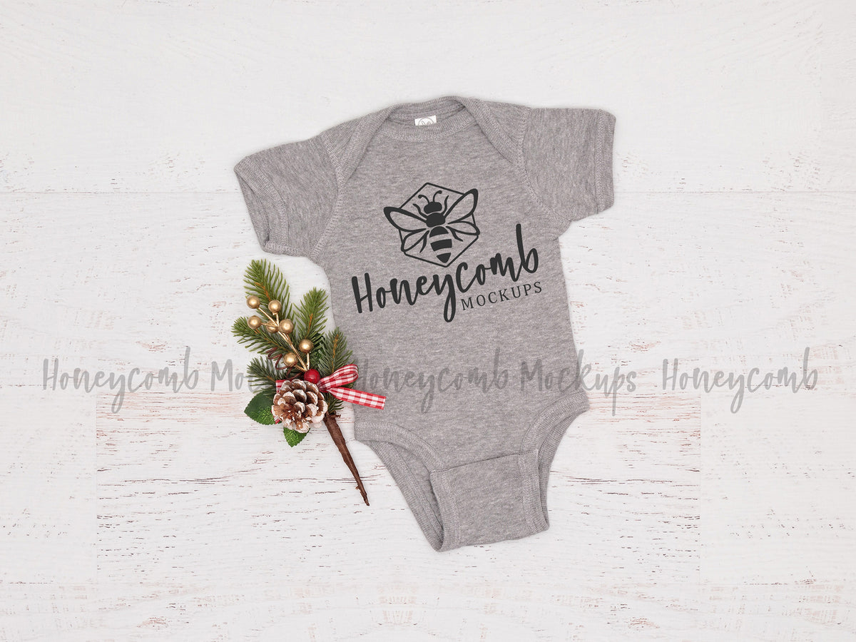 Rabbit Skins 4400 Bodysuit | Heather | Christmas | SKU1740