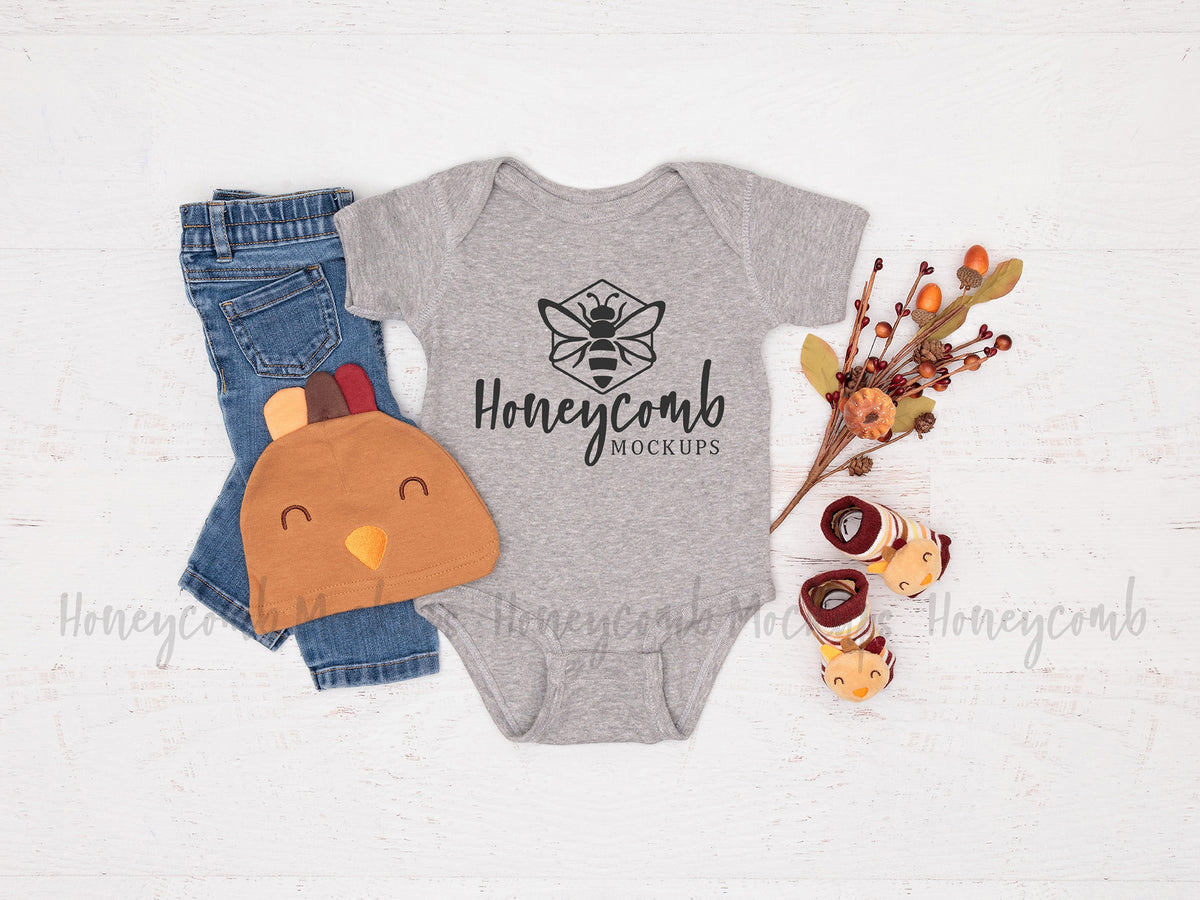 Rabbit Skins 4400 Bodysuit | Heather | Thanksgiving | SKU1794
