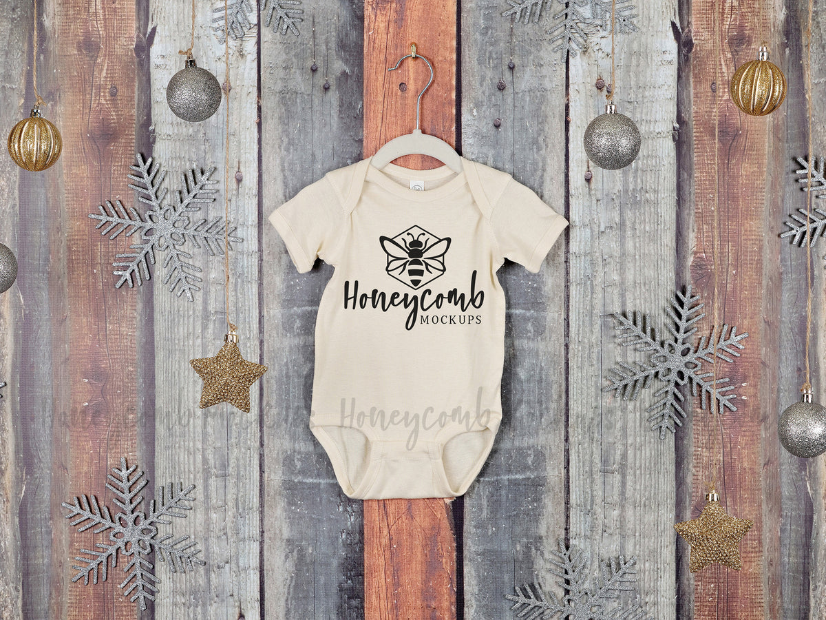 Rabbit Skins 4400 Bodysuit  | Natural | Christmas | Hanging | SKU2198