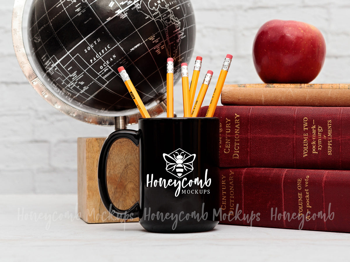 15 Ounce Mug | Black | Teacher | SKU1856