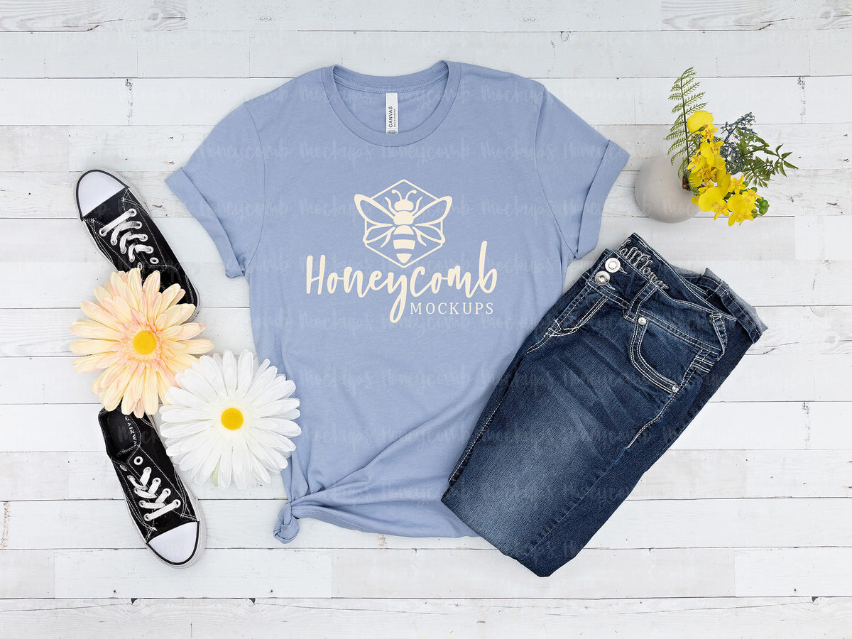 Bella Canvas 3001 T-Shirt | Heather Blue | SKU1561