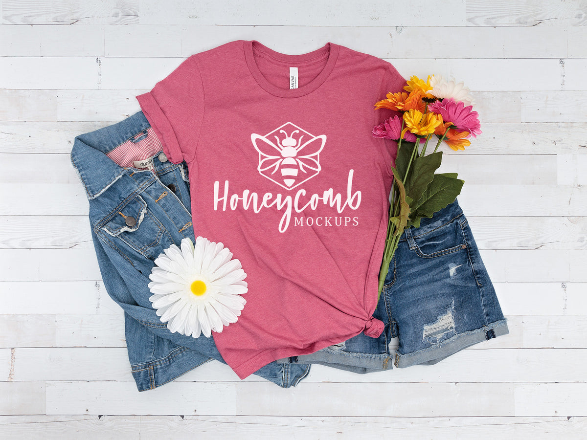 Bella Canvas 3001 T-Shirt | Heather Raspberry | SKU1578