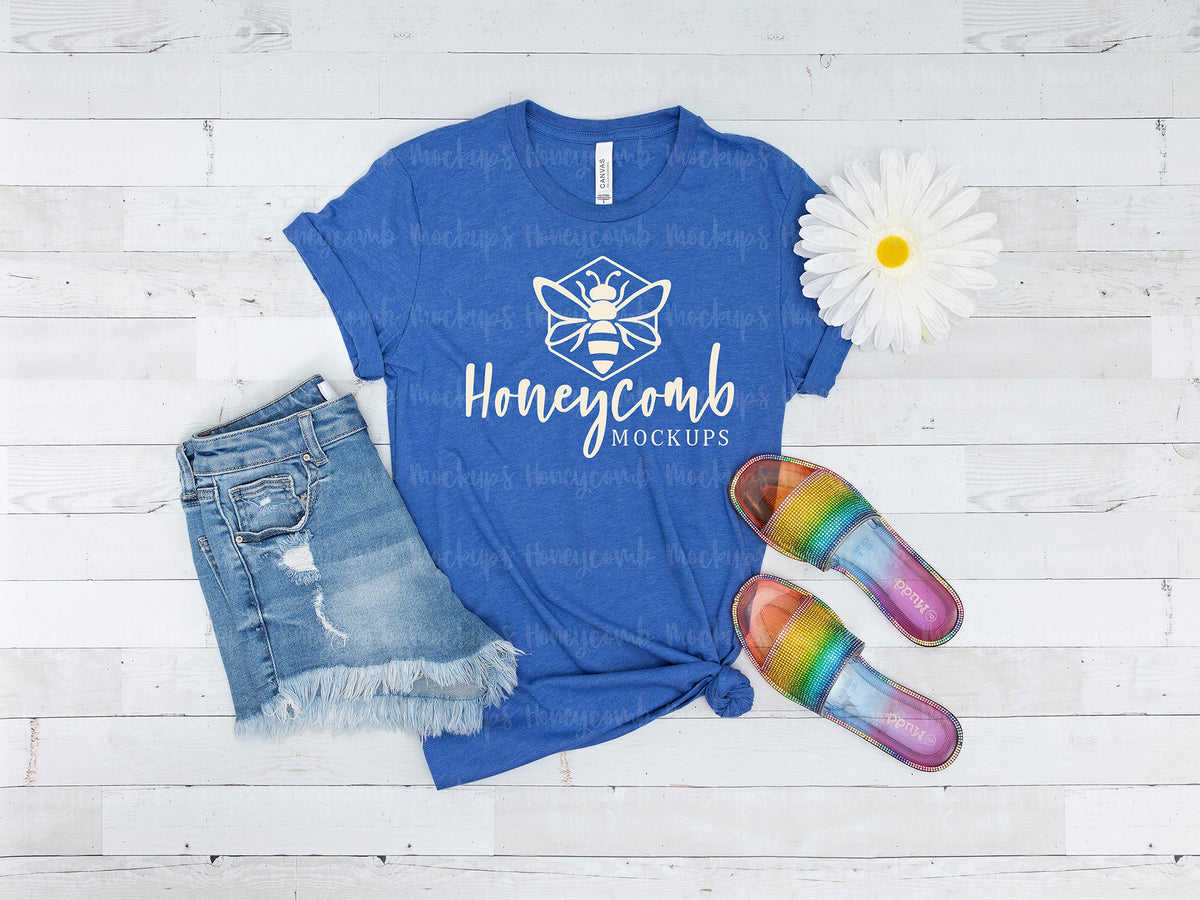 Bella Canvas 3001 T-Shirt | Heather True Royal | SKU1579