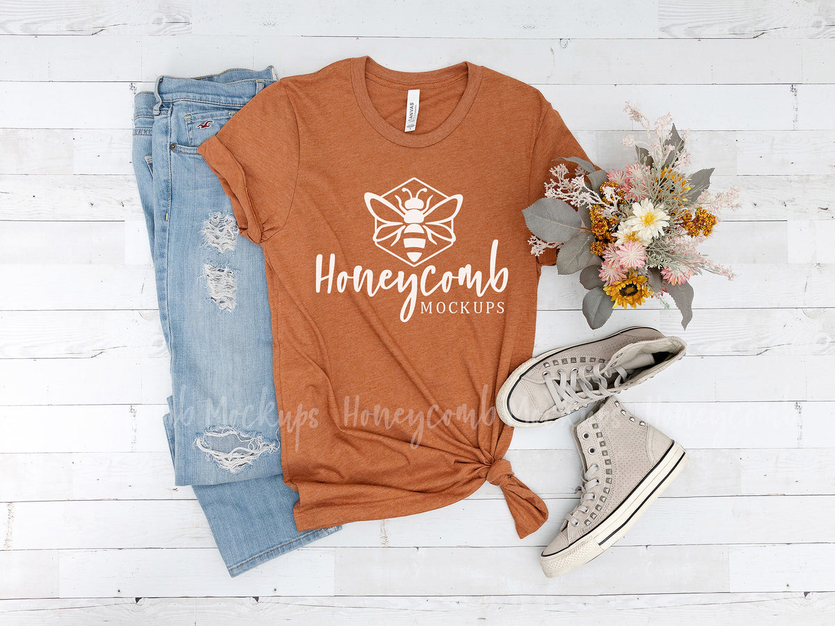 Bella Canvas 3001 T-Shirt | Heather Autumn | SKU1559
