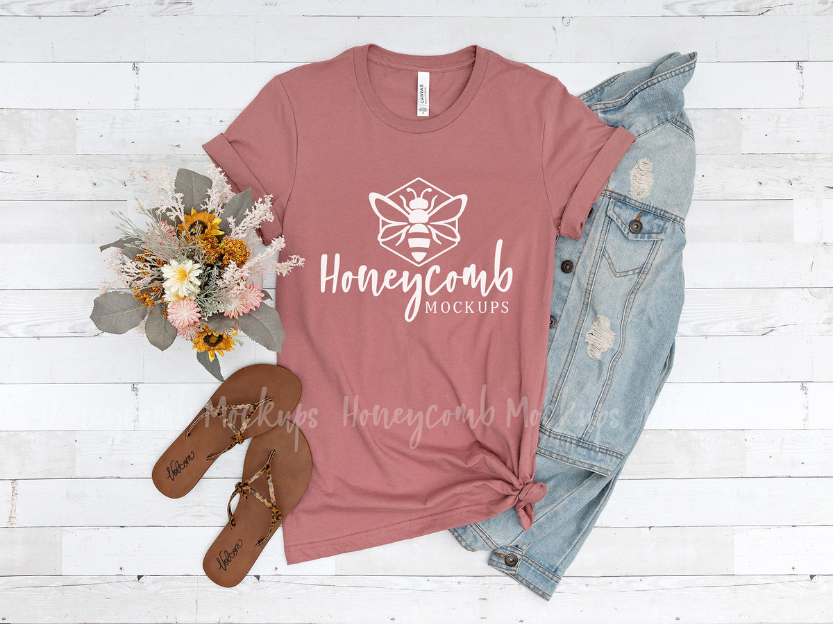 Bella Canvas 3001 T-Shirt | Mauve | SKU1585