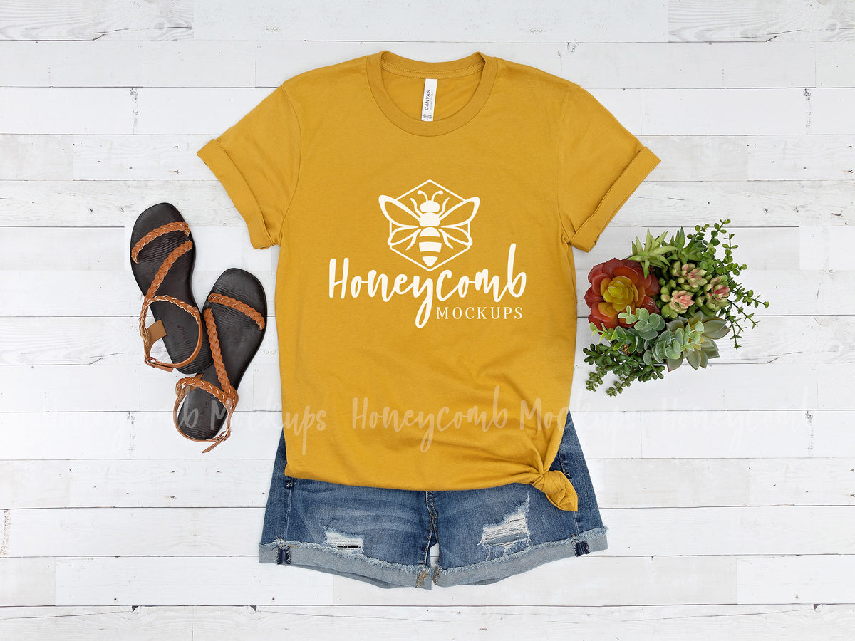 Bella Canvas 3001 T-Shirt | Mustard | SKU1586